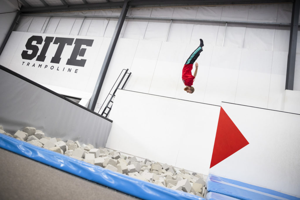 Backflip into foam pit SITE Trampoline Queenstown